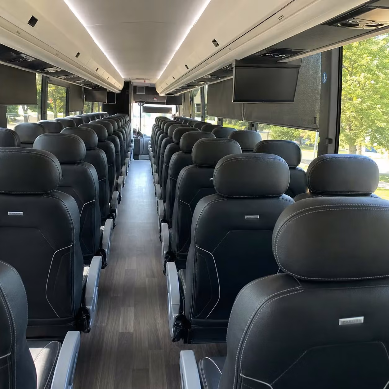 topeka charter bus rental interior